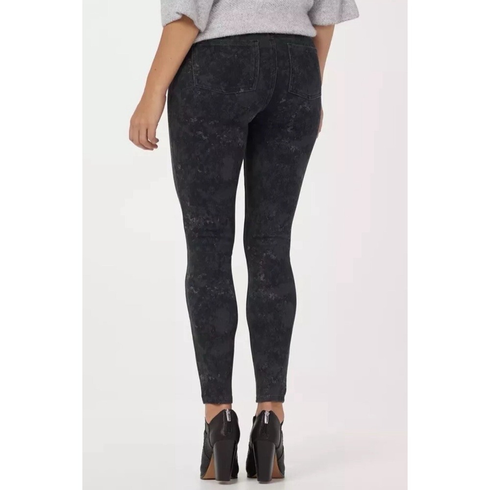 SPANX Ankle Leggings Size S Jean-ish Black‎ Gray Vintage Acid Wash Stretchy